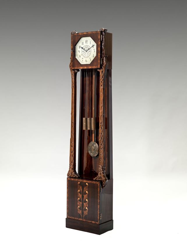 Bernhard Ludwig - LONG CASE CLOCK &quot;MÜNCHEN“ from FURNITURE FOR A GENTLEMEN’S STUDY consisting of: bookcase, desk and chair, side table, long case clock   | MasterArt